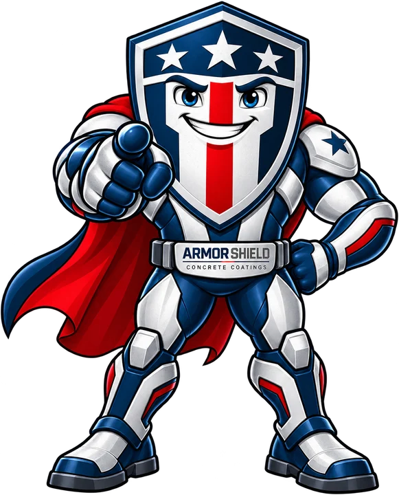 ArmorShield mascot pointing at you
