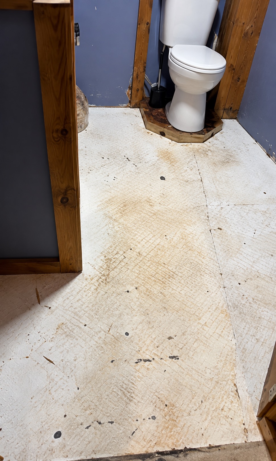 Basement Bathroom Floor before ArmorShield coating