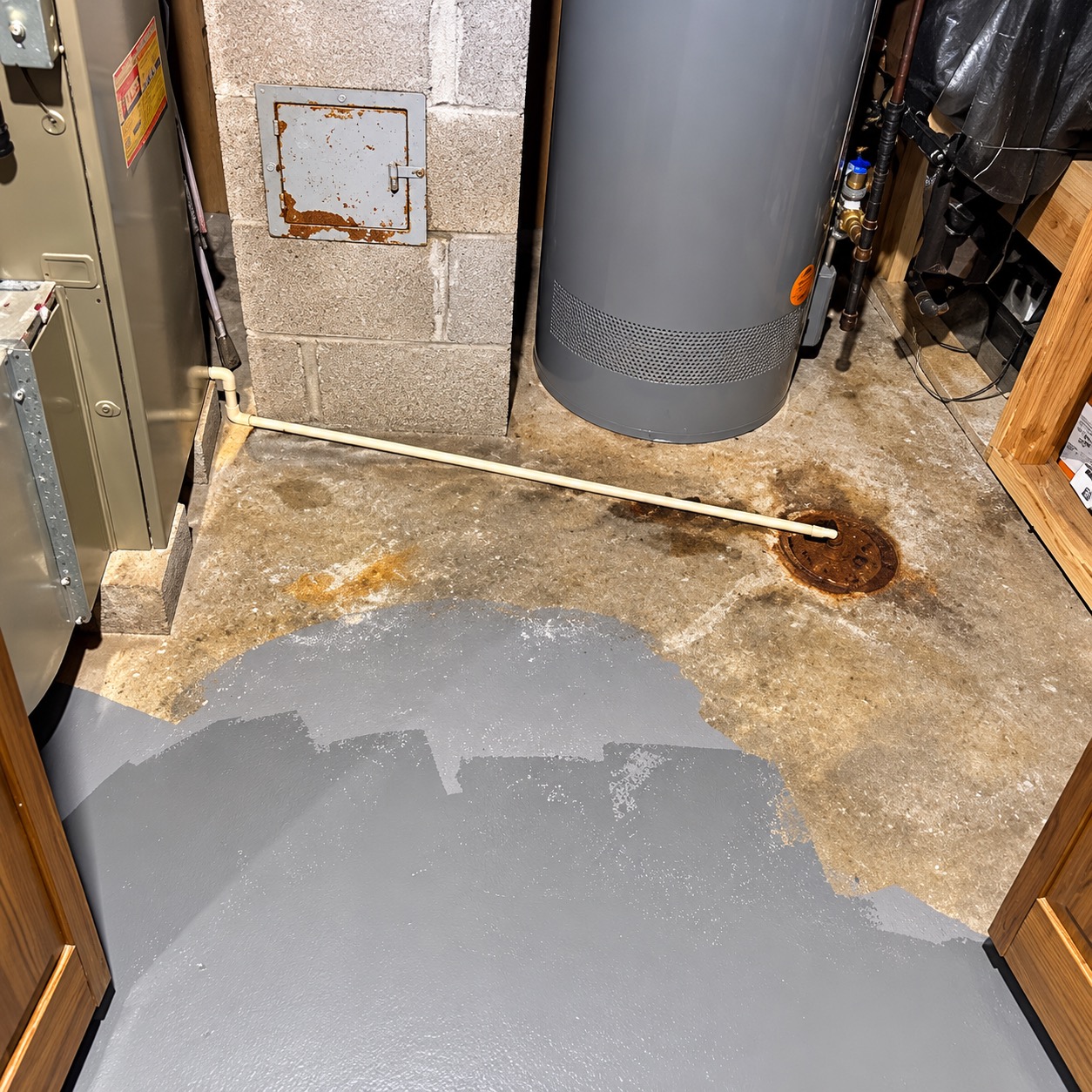 Basement Utility Room before ArmorShield coating